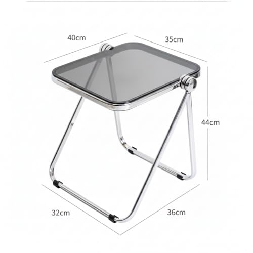 Image of The Artment Gray GlacierTray Foldable Transparent Acrylic End Table, Multi-Purpose Side Table, Serving Tray & Magazine Rack, Space-Saving for Modern Living Spaces | Use for Home & Office