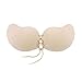 FOCUSSEXY Sexy Strapless Backless Self Adhesive Invisible Push-up Wing Bra Breast Pad Beige