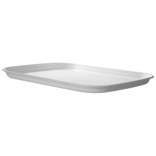Eco-Products Compostable 13x17in Serving Tray, Case of 100, Regalia Platter, Disposable Renewable White Molded Fiber, Lid Available, ASTM Compliant