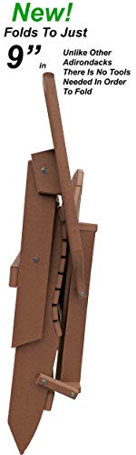 Duraweather Poly® Classic King Size Folding Adirondack Chair (Fireside Cedar) #TOP2