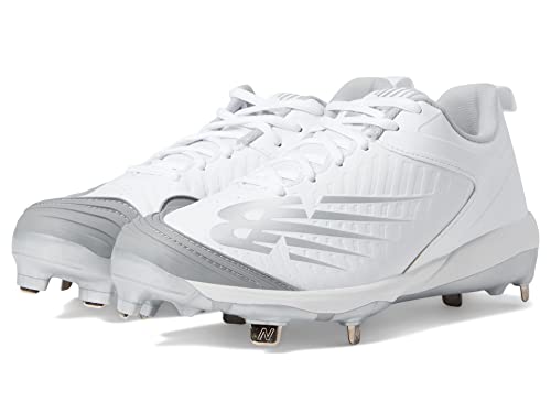New Balance Women's Fuse Pitch V3 Metal Softball Shoe, White/White, 5 M US
