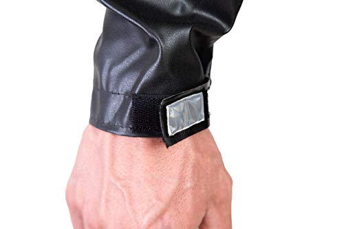 ALBA Waterproof Rain Suit for Motorcycles (Medium) (Black) - Thumbnail 6