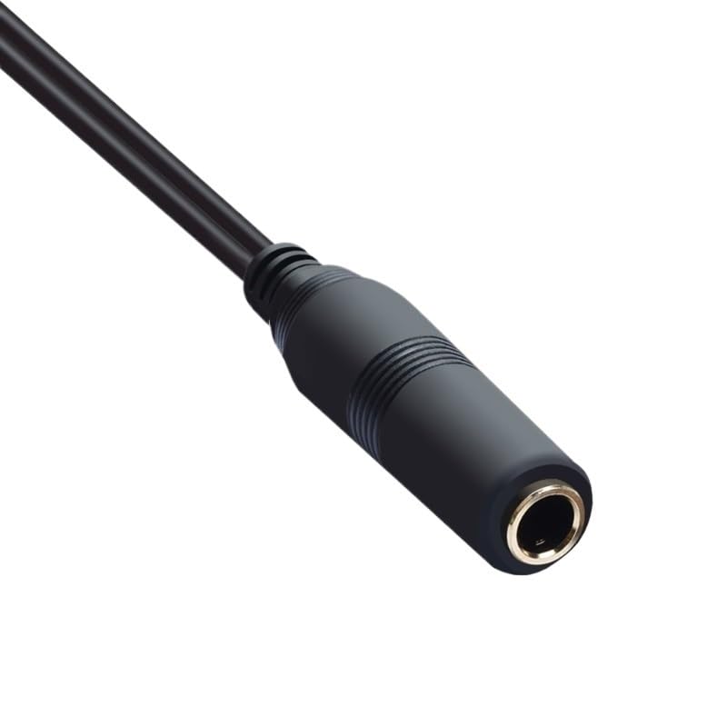 Cable adaptador de convertidor de música macho a doble de 6,35 mm hembra de 6,35 mm