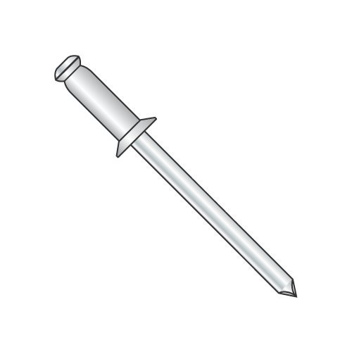 1/8" x .18"-.25" (#44) Countersunk Blind Rivets/Stainless Steel Body/Steel Mandrel/Barrel Length: .400" (Carton: 10,000 pcs)