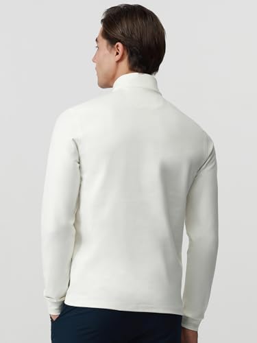 Cotton Blend Quarter-Zip Sweatshirts for Men 260 GSM Stretch Ponte De Roma Long Sleeve Pullover Shirts2