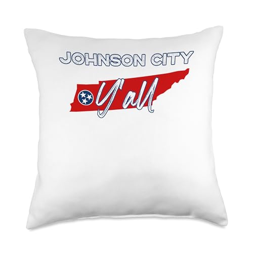 I Love Johnson City Tennessee Y'all TN Volunteer Pride Throw Pillow