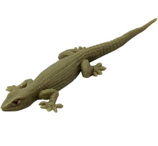 Image of KRySt Brown Lizard and Black Snake Combo Toys | Real Looking Rubber Lizard Toy | Original Look Chipkali Toy | Chipkali and Snake Prank Toys for Kids and Adults (1 Lizard + 1 Snake)
