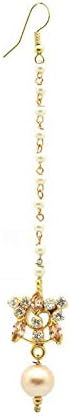 Radhesh Creation And Jewellery Gold Plated Maang Tikka for Women and Girls