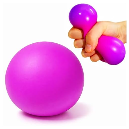 Squishy Dough Ball Sensory Fidget Toy (1 Pack) Stretchy Stress Balls for Boys and Girls, Cute and Soft Color Changing Squeeze Ball, Squishy Ball, Ideal for Teens Anxiety, Autism, ADHD (Purple)
