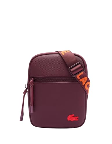 Sacoche Lacoste Ref 63870 N95 Rouge fine et légère en toile unie éclatante
