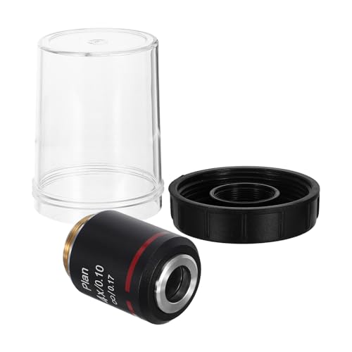 Objectif microscope plan 4X noir avec ouverture 0.10 et distance de travail de 19.37 mm