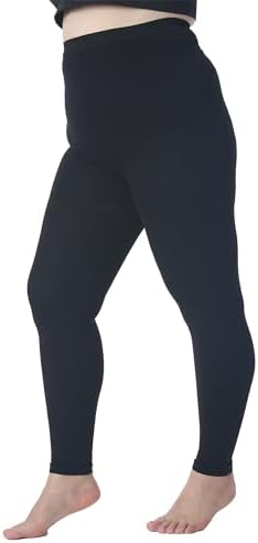 Plus Size 4XL Compression Pantyhose for Women & Men, 15-20 mmHg Graduated Compression Leggings, Opaque Footless Waist High Compression Stockings for Edema, Varicose Veins, Post Surgery,Black - 4