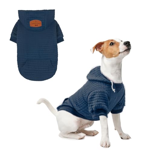 Image of BEAUTYZOO Dog Hoodies Sweater for Small Dogs,Waffle‑Like Laminated Pet Coat