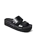 Reef Cushion Vista Hi Womens Platform Fashion Sandal, Arch Support, Ultra Soft Cushion Footbed, Black/Black, 6