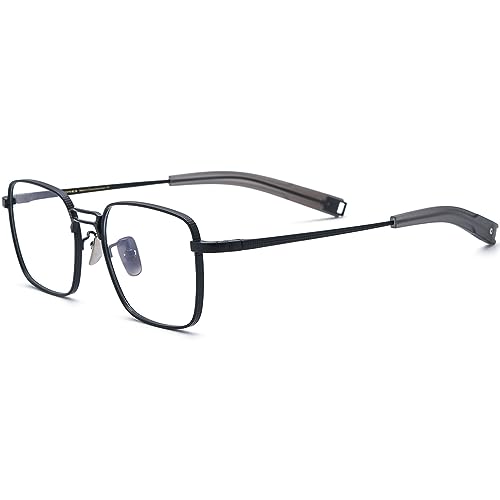 Image of FONEX Pure Titanium Glasses Frame Men Square Eyeglasses Optical Eyewear F8827