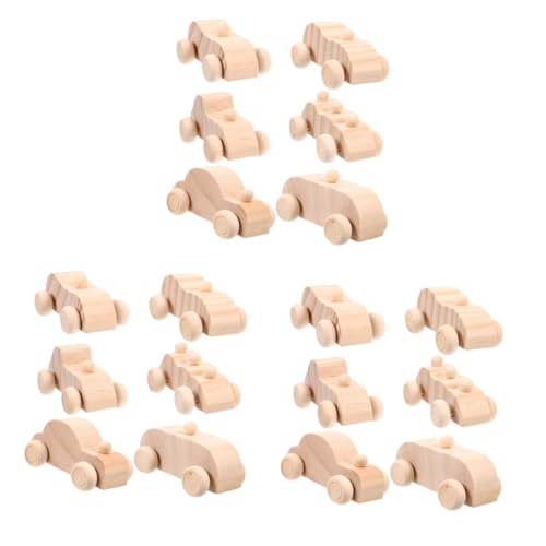 SUPVOX 3 séries carro de graffiti de madeira carro de brinquedo brinquedos para carros mini carros carros carros de madeira para pintar bricolage pintura de carros 6 peças * 3