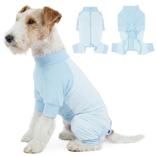 Lelepet Lelepet Dog Sun Shirt, Dog Sun Protection Cooling Suit UPF 50+, Blue M