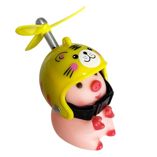 Animales de Manillar - Manillar de Moto de Juguete Decoraciones de Manillar de Moto | lindas figuras de muñecos de animales con manillar y cascos | Decoración del manillar porcino, adornos para motoci