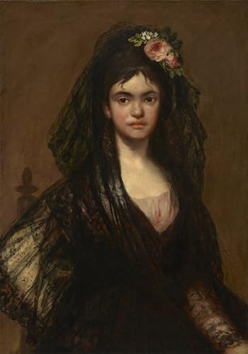 Affiche toile la Madrilène de Francisco De Goya pour habiller un grand mur vide 60x90cm