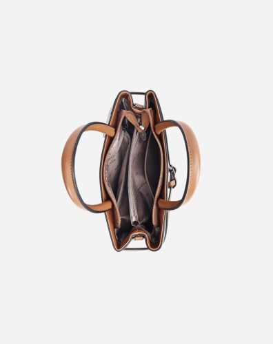 Image of Evara Women's Tote Handbag, Brown, 32x13x22 cm, with Belt Strap Detail