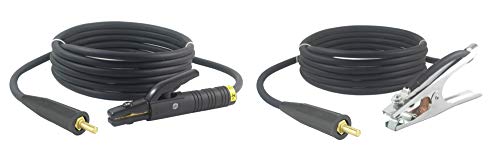 SÜA® - 200 Amp Welding Leads Set Assembly - UP10 Tapered Connector (Old Welders) - #2 AWG cable (25 FEET EACH LEAD)