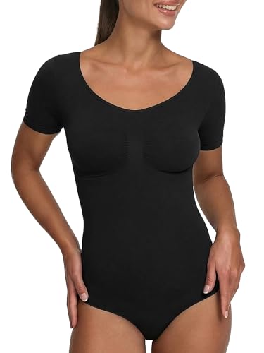 creamy fabrics T-Shirt Bodysuit Shapewear mit Slip Figurformender Body für Damen Glättende Sanduhr-Silhouette Nahtlos atmungsaktiv & ultraweich Po-Lifting Effekt & perfekte Passform