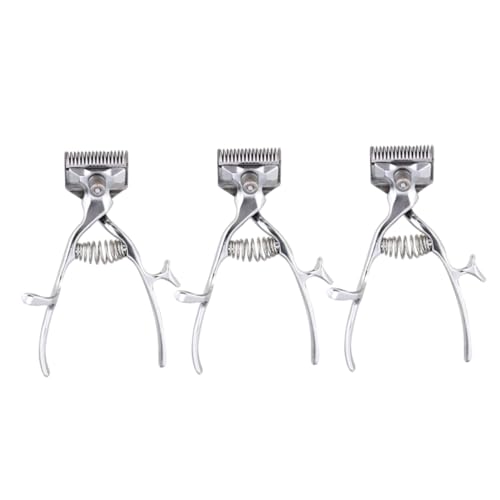 Beatifufu 3pcs Pet Hair Trimmer Ultra-silence Clipper Dog Cat Grooming Tool Pet Clippers for Dogs