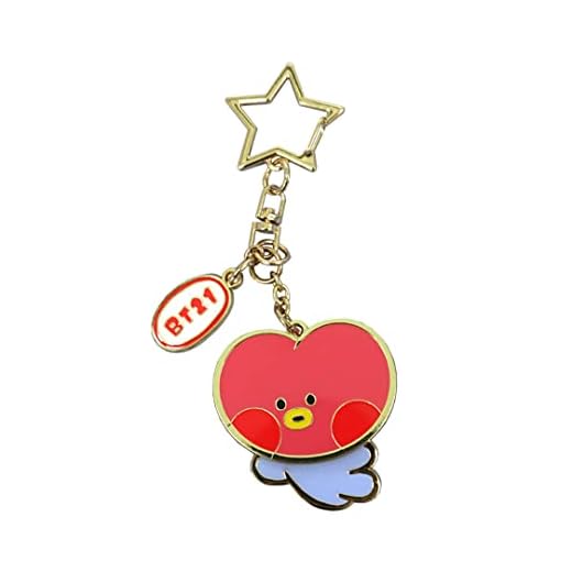 BT21 minini Metal Yurayura Key Chain TATA