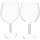 Half Cut Wine Glass Set of 2 ~ Share a Whole Bottle of Wine by AddLiquid