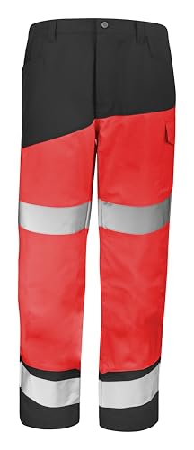 Pantalon de travail fluo Safe XP 3XL rouge et gris pour chantier