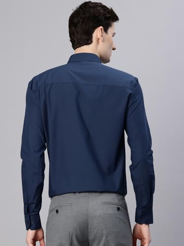 Image of Majestic Man Men's Solid Cotton Blend Wrinkle-Resistant Slim Fit Easy-Iron Formal & Office Wear