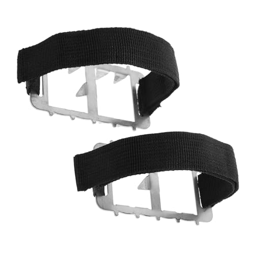 Happyyami Outdoor Ice Gripper Crampon Spike Non Slip Shoe Ice Grippers for Hiking Climbing and Walking Snowy Conditions Easy to Install Compact Design Suitable for All Shoe