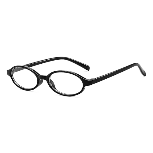 Image of FEISEDY Y2K Retro Oval Blue Light Glasses for Women Fashion Small Face Eyewear Frame 90s Nerd Fake Cosplay Eyeglasses B0258