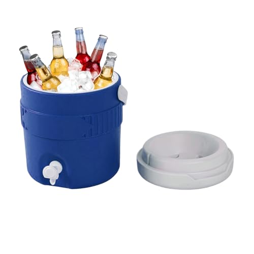 Mega Chill Bottle - Jarra de agua de galón aislada, 3.8l enfriador de bebidas al aire libre | Dispensador de bebidas portátiles con mango de transporte ideal para eventos Picnics Partes deportivas BBQ