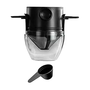 ATORSE Paperless Pour Over Coffee Maker Coffee Accessories for Camping Black