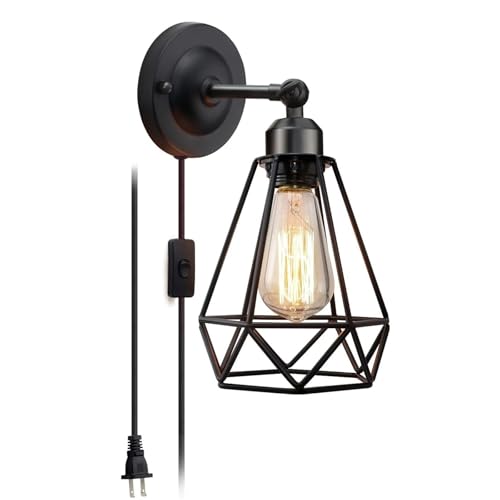 Aplique industrial de pared ajustable con enchufe soluciona falta de puntos de luz