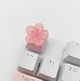 Elacgap Personalized Cute Pink Keycap Handmade OEM Profile DIY Custom Keycap for Mechanical Keyboard MX Switch (Cherry Blossom)