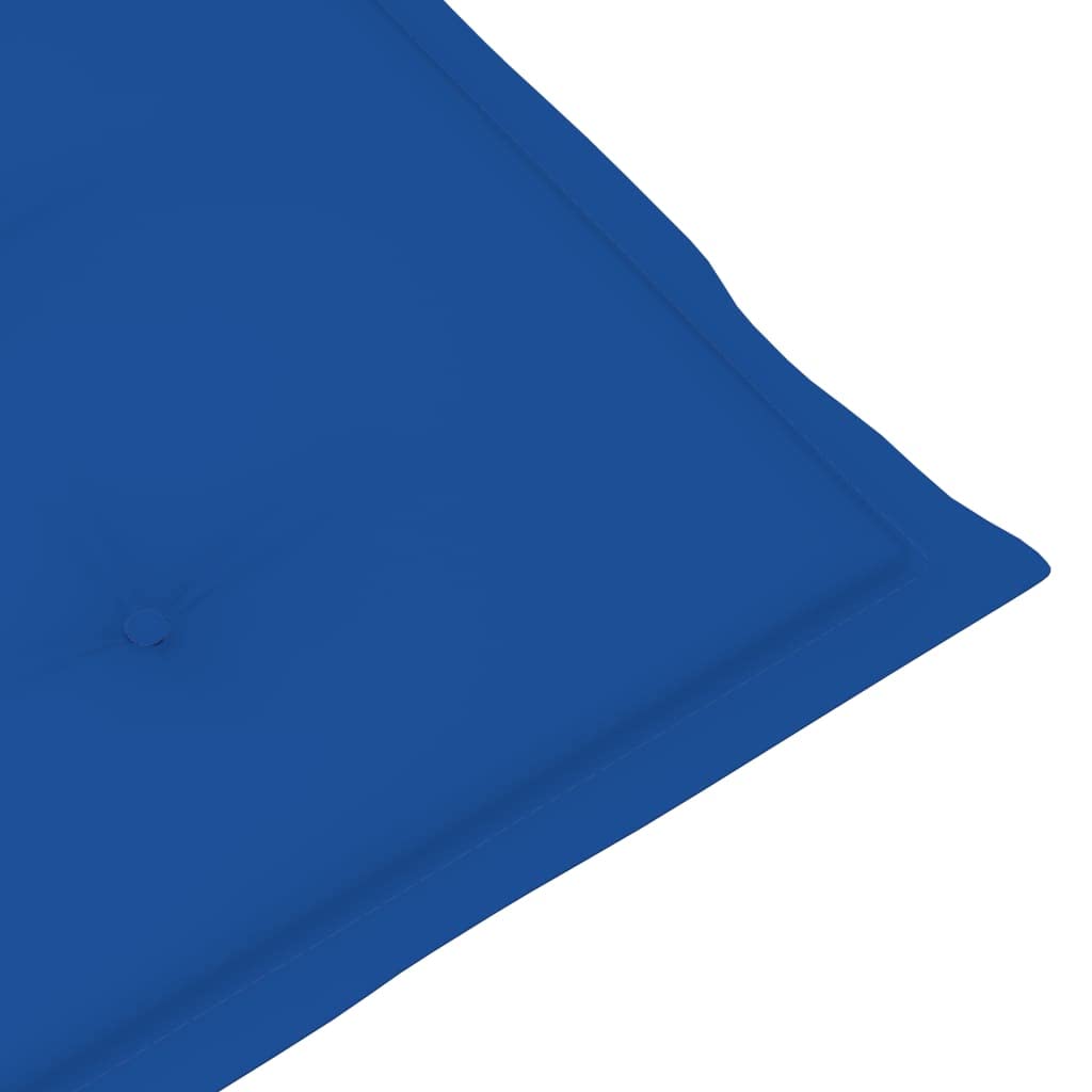 Cuscino per sedia da giardino, 2 pezzi, per sedie a sdraio con schienale alto, design universale, per interni ed esterni, balcone, terrazza, con 2 lacci, blu reale, 100 x 50 x 3 cm