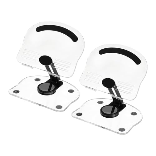 PATIKIL 2PCS Acrylic Tablet Stand Tablet Holder Adjustable for Desk Black