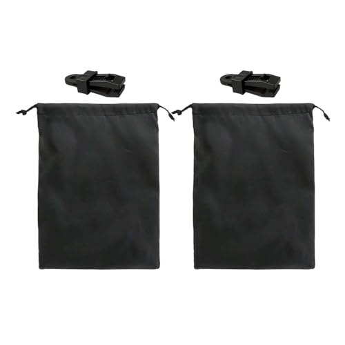 Ioensy Pesos para Cortinas Anclajes a Prueba de Viento Bolsas de Peso Colgantes Y Clips de Sujeción de Tela Oxford Reforzada Adecuado para Pérgolas, 2 Piezas, Individual
