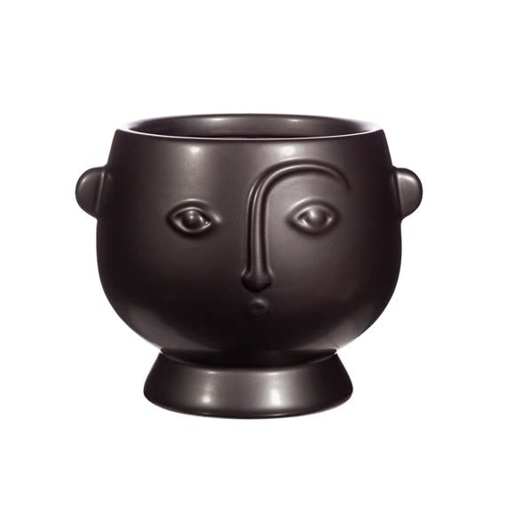 Sass & Belle Large Face Planter Matte Black