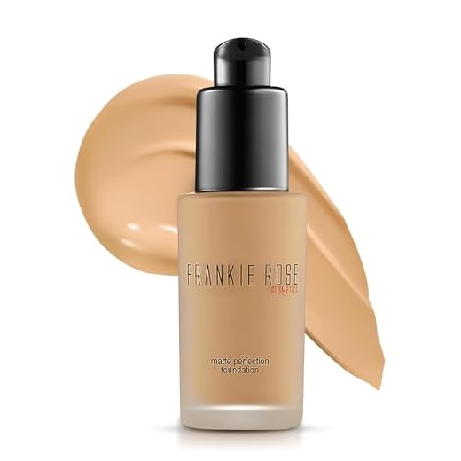 Frankie Rose Cosmetics Matte Perfection Foundation - Instant & Full Coverage Foundation For All Skin Types – Long-Lasting, Lightweight & Hydrating Foundation For Shine-Free Finish (Olive) - 1.0 US fl oz / 30 ml