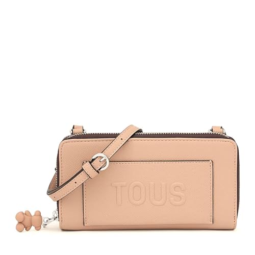 Tous Billetera-PORTAMOVIL T LA Rue New Topo, Accesorio de Viaje Mujer, Beige, Talla única