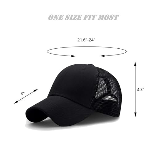 Image of Baseball Cap for Men Women, Men's Athletic Baseball Fitted Cap Classic Adjustable Plain Hat Quick Dry Trucker Hats