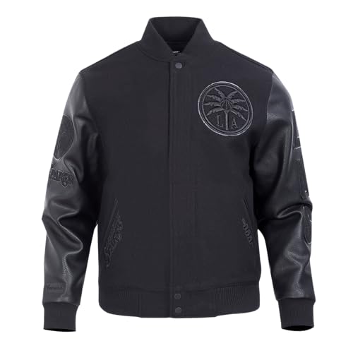 Image of Pro Standard Mens WNBA Classic Triple Black Varsity Jacket