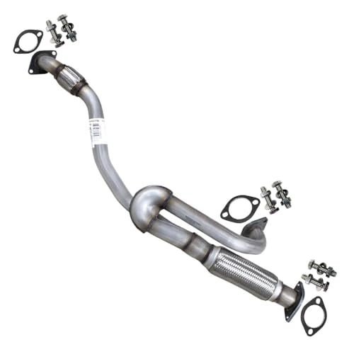 Customer Satisfaction Program 21B35 - Right-Hand Catalytic Converter and Right-Hand and Left-Hand Exhaust Flexible Pipe(s) Inspection - 2020 Ford Explorer Police Vehicles 4 Exhaust Front Flex Y Pipe Compatible with Chevy Traverse 2009-2017 3.6L | Stainless Steel | Northeastern Exhaust | Includes Gaskets, Bolt Kits | Direct-Fit Replacement