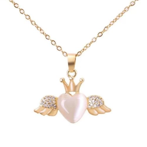 Collier ailes d'amour symbole de tendresse avec chaînes légères de luxe