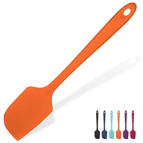 Image of U-Taste Silicone Large Spatula, 600ºF High Temp Bowl Scraper, 11.38 inch /Orange