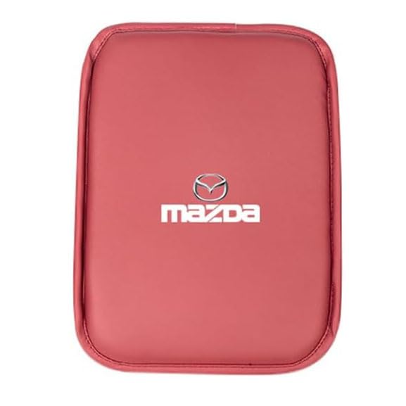 Car Armrest Cushion for Mazda Verisa L 2004-2009 2010 2011 2012 2013 2014 2015, PU Leather Auto Center Console Pad Car Armrest Box Pad Central Armrest Cover,Red