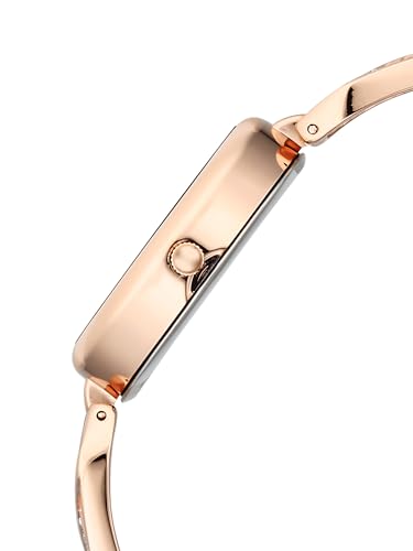 Image of Fastrack Vyb Charmer with Quartz Analog Silver Dial Rose Gold Strap Watch for Girls - FV60126WM01W